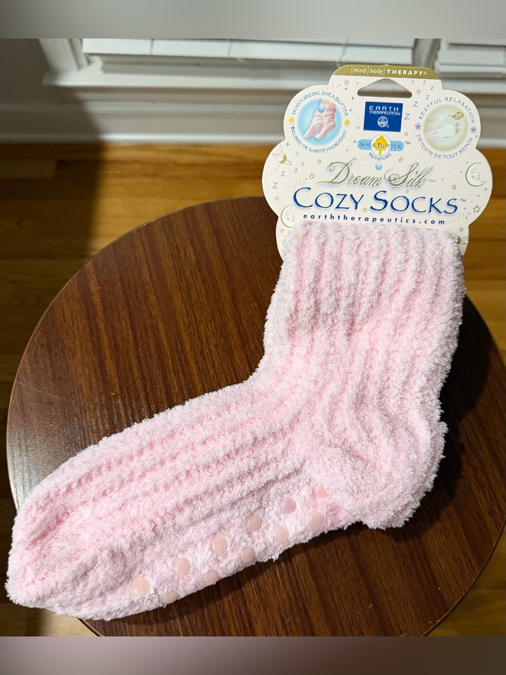 Dream Socks Cozy Pink Plush Gripper Socks